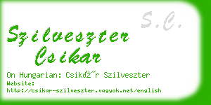 szilveszter csikar business card